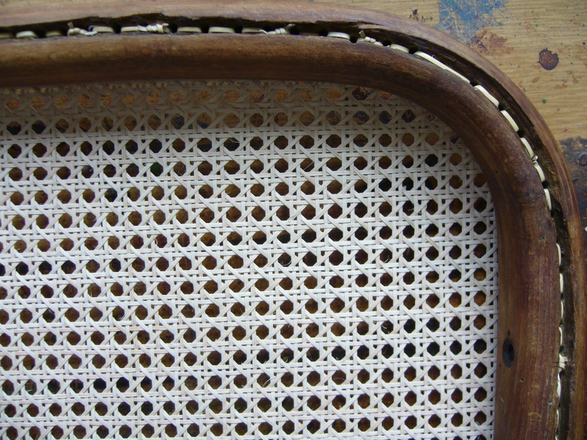 Stuhlflechtrohr blauband